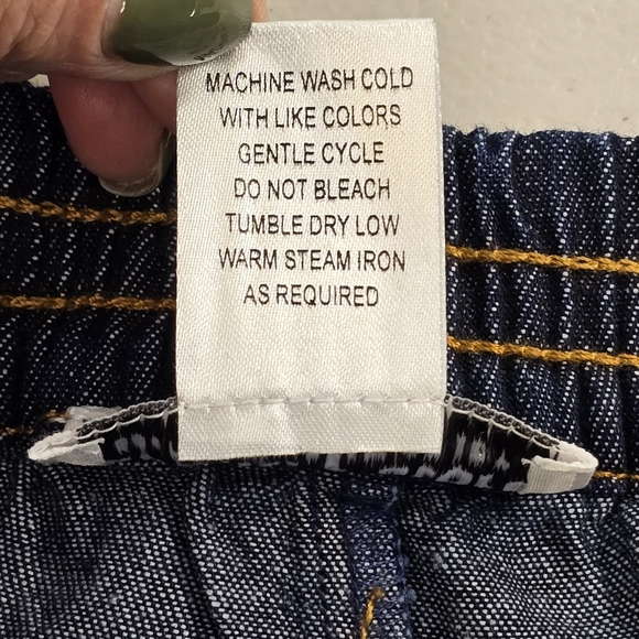 Country Store Jeans Womens Sz L Denim Comfy Versatile Pull-On Med Chambray Pants - Picture 9 of 10